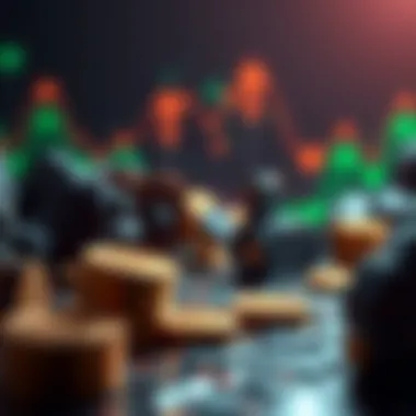 Abstract representation of risk and reward dynamics in cryptocurrency investments