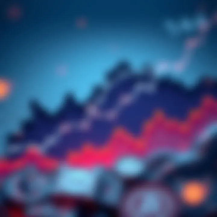 Graph depicting cryptocurrency market trends