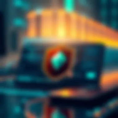 Illustration of security features on a digital platform