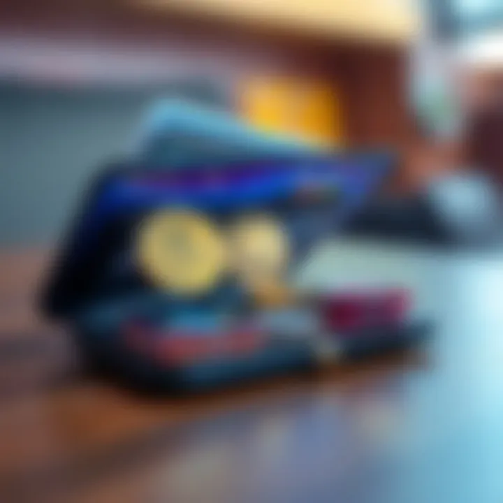 A digital wallet showcasing various cryptocurrencies