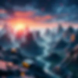 A digital landscape representing the metaworld and its virtual environments