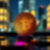 Bitcoin logo with a vintage vibe representing its early beginnings