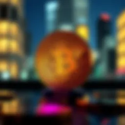 Bitcoin logo with a vintage vibe representing its early beginnings