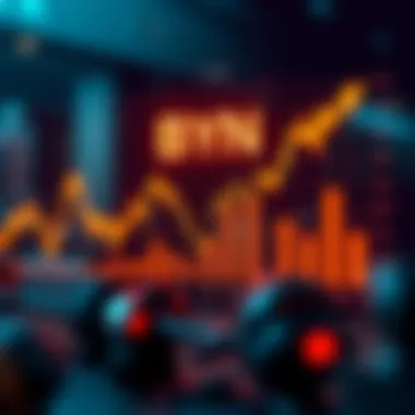 Graph showcasing BYN stock performance over time