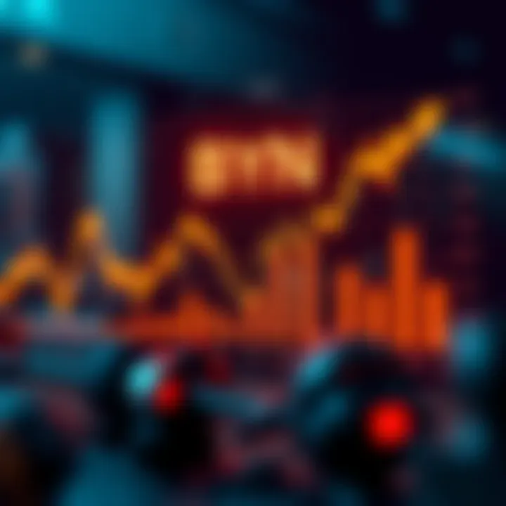 Graph showcasing BYN stock performance over time