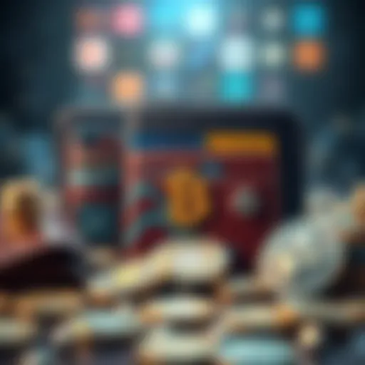 Illustration of various types of cryptocurrency wallets