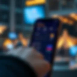 Overview of the CoinDesk app interface showcasing various features