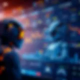 Digital Interface of Crypto Listing Bots An illustration of a digital interface displaying cryptocurrency data and listing bots in action.