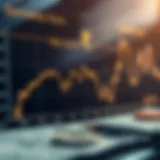 Graph illustrating exchange rate fluctuations between US dollars and Indian rupees