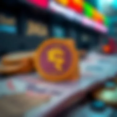 Visual representation of market influences on currency conversion rates