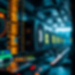 Visual representation of cryptocurrency mining technology