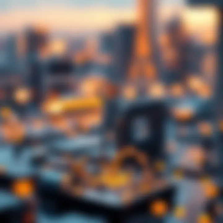 Illustration of blockchain technology