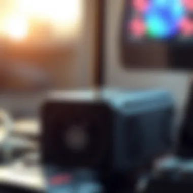 Detailed View of Helium 5G Miner A close-up view of a Helium 5G miner showcasing its sleek design and antenna.