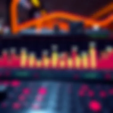 Visual representation of mining hash rate fluctuations over time