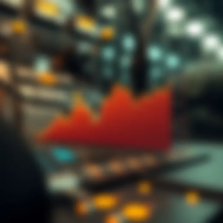 Graph depicting mining profitability affected by hash rate changes