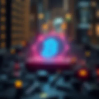 Blockchain technology visual representation