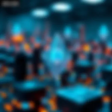 An abstract visualization of the technology behind helium crypto