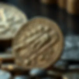 Ancient coins showcasing intricate designs
