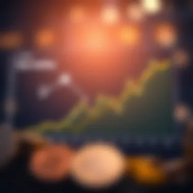 A graph displaying the performance of various cryptocurrencies over time