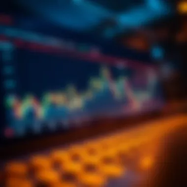 Graph showing cryptocurrency market trends and analytics