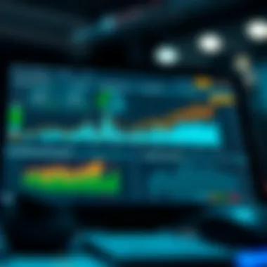 A digital dashboard displaying portfolio performance metrics