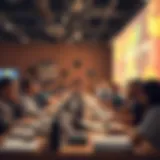 Diverse cryptocurrency meetup setup