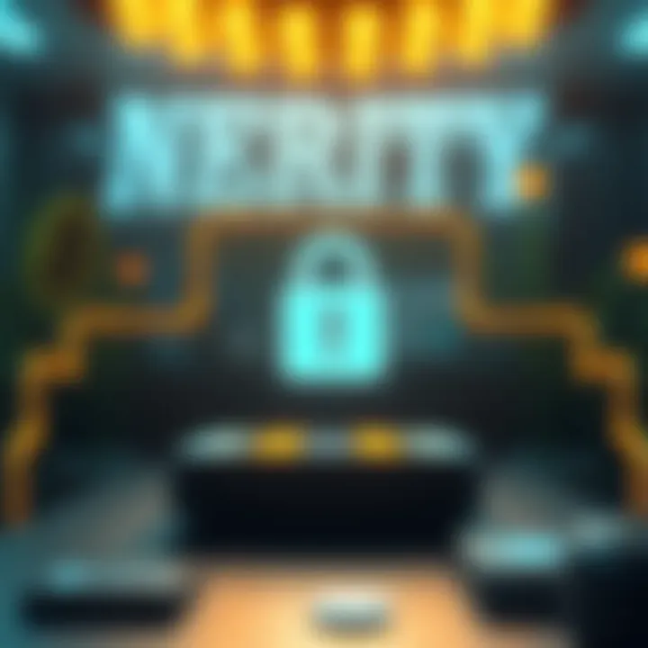 Illustration showcasing security features in cryptocurrency transactions