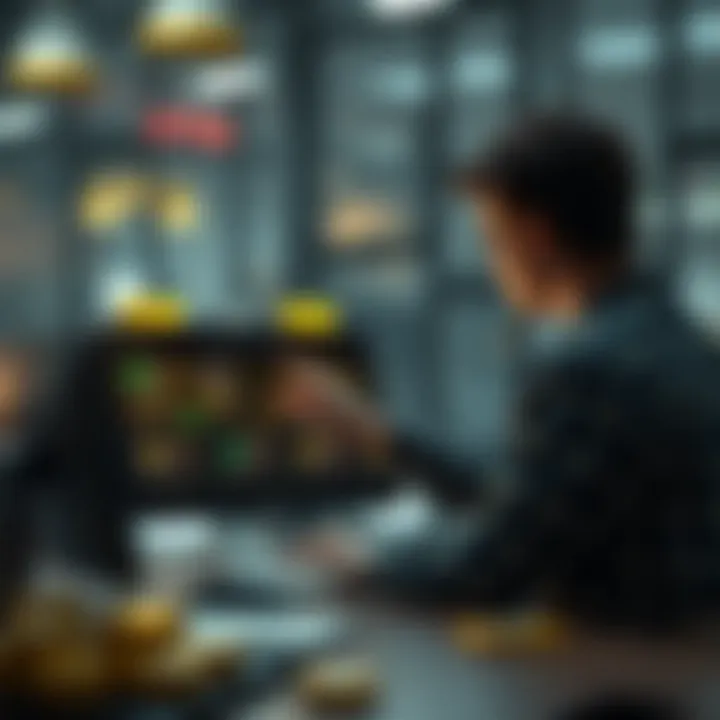 User interaction with a cryptocurrency sell page