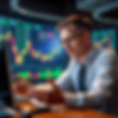 An expert analyzing candlestick formations for trading strategies