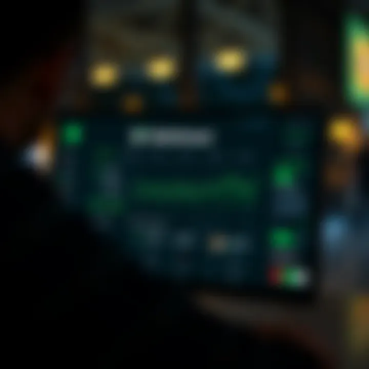 Graphic showing Robinhood platform interface and user navigation