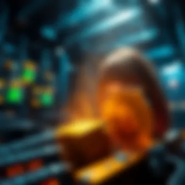 Visual representation of crypto mining concept