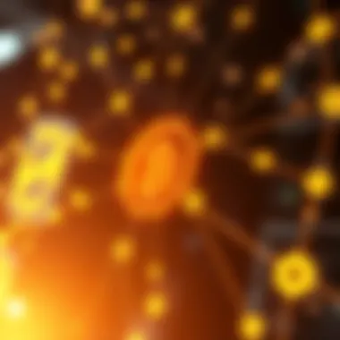 Blockchain Network for NFTs Illustration of a blockchain network symbolizing NFT transactions