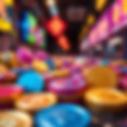 A digital representation of non-fungible tokens in various vibrant colors.