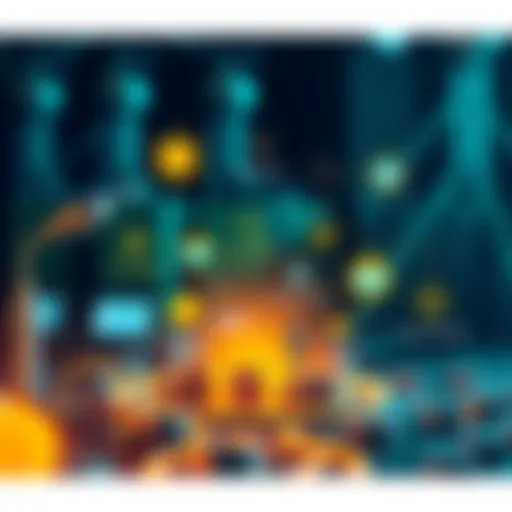 Illustration of the cryptocurrency ecosystem showing various virtual asset services.